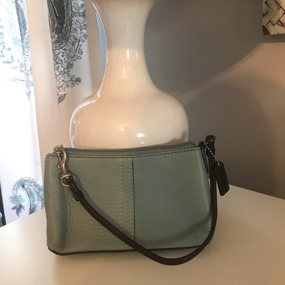 Coach Light Blue Wristlet - Picture 2 of 6